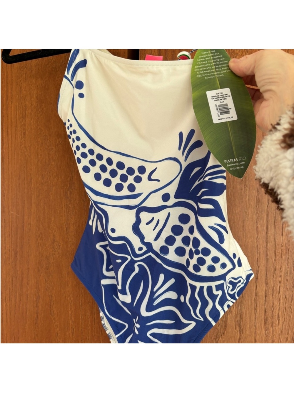NWT FARM Rio River Nature One-Shoulder One Piece Swimsuit Sz M - Picture 6 of 7